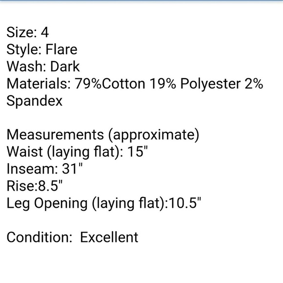 Express Dark Wash Flare Jeans Size 4 - Picture 6 of 6